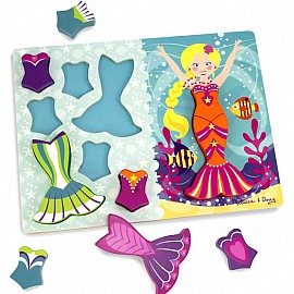 Дървен пъзел Melissa and Doug Дрехи за русалка 19023