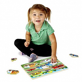 Дървен пъзел Melissa and Doug Превозни средства 19051