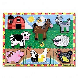 Дървен пъзел Melissa and Doug Ферма 13723