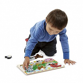 Дървен пъзел Melissa and Doug Ферма 13723