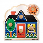 Дървен пъзел Melissa and Doug Геометрични форми 12053