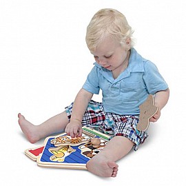 Дървен пъзел Melissa and Doug Къща с животни 3 части 12055
