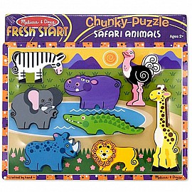 Дървен пъзел Melissa and Doug Сафари 8 части 13722