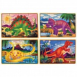 Дървен пъзел Melissa and Doug 4 в 1 Динозаври 13791