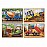 Дървен пъзел Melissa and Doug 4 в 1 Строителни машини 13792