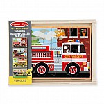 Дървен пъзел Melissa and Doug 4 в 1 Превозни средства 13794