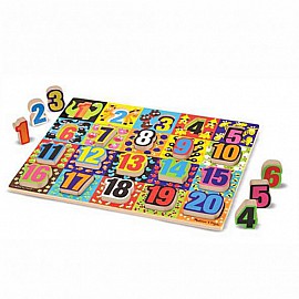Дървен пъзел Melissa and Doug Учим големи числа 13832