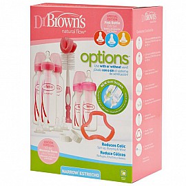 Комплект подаръчен Dr.Brown's Narrow-Neck Options Розов