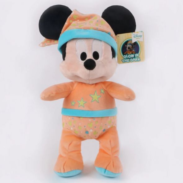 Детска плюшена играчка Disney Мики Маус свети в тъмното