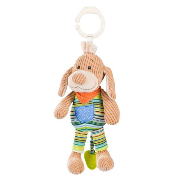 Плюшена играчка Babyono Музикално Куче с гризалка 1124