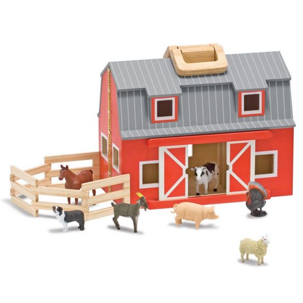 Сгъваем дървен обор с животни Melissa and Doug 13700