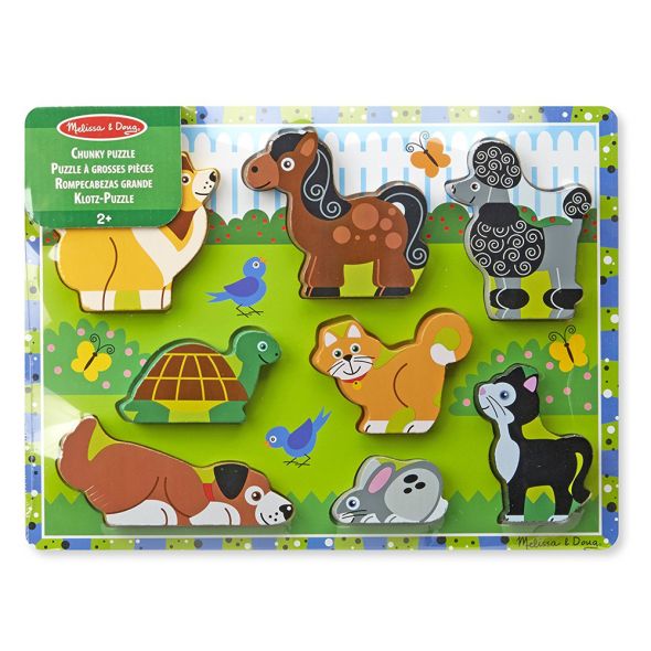 Дървен пъзел Melissa and Doug Домашни любимци 13724
