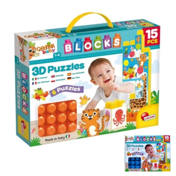 Пъзел в кутия Lisciani CAROTINA BABY 3D животни 79926