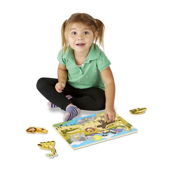 Дървен пъзел Melissa and Doug Сафари 19054