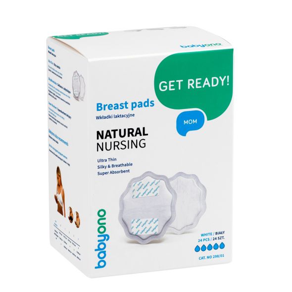 Подложки за кърмачки бели 24 бр.Babyono 298/01