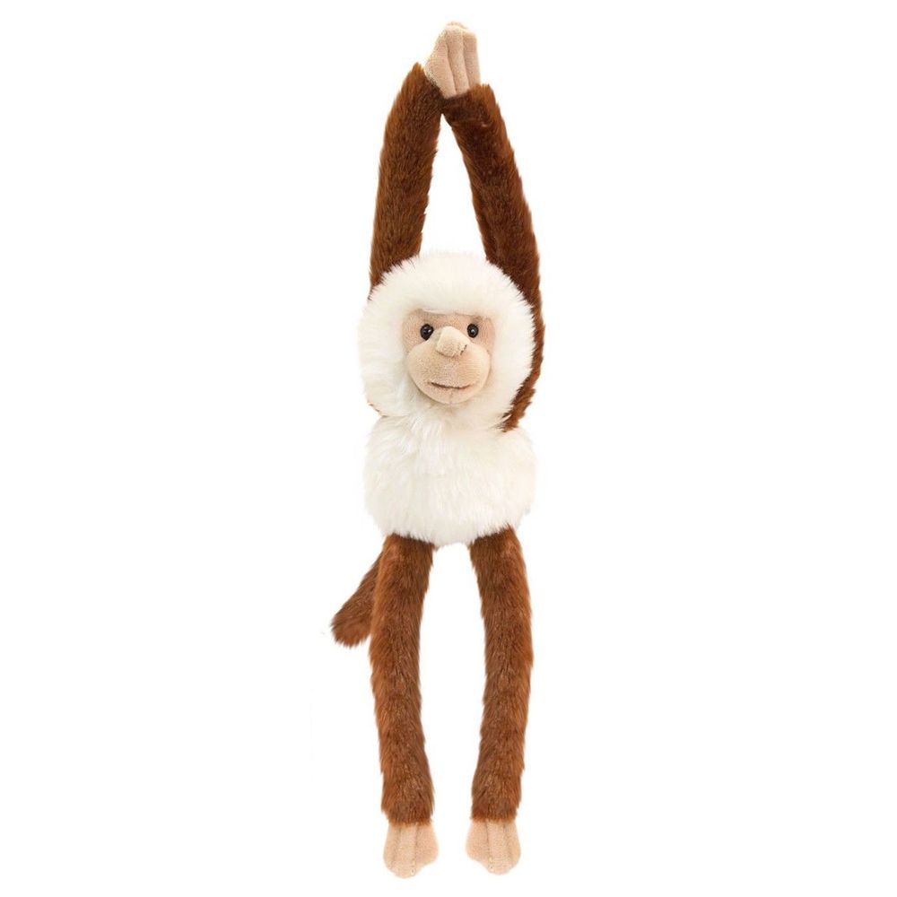 Маймунка със звук, 47 см, бяло и тъмно кафяво, Keel Toys
