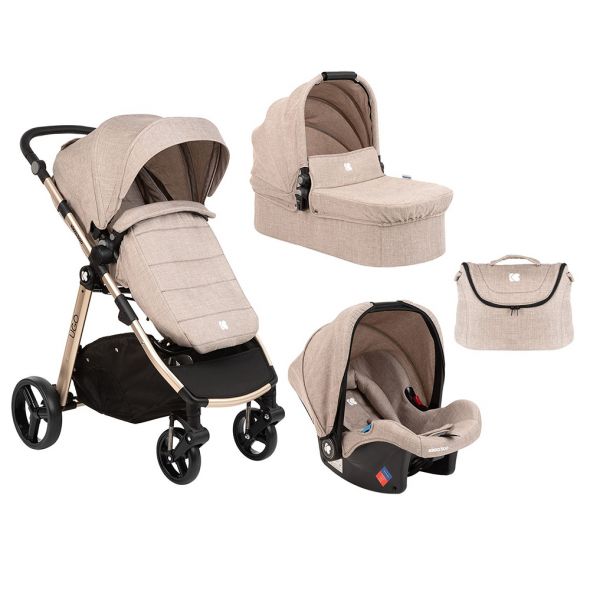 Комбинирана количка 3 в 1 Kikka Boo Ugo Beige Melange 2020