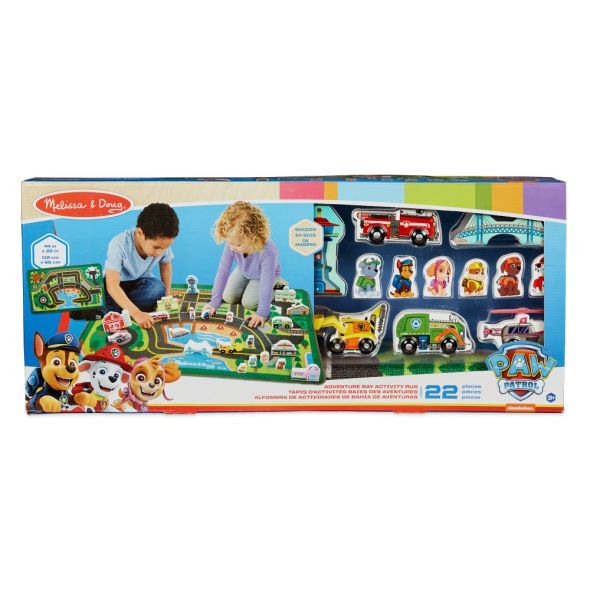 Килим с дървени превозни средства Paw Patrol Melissa and Doug 33273