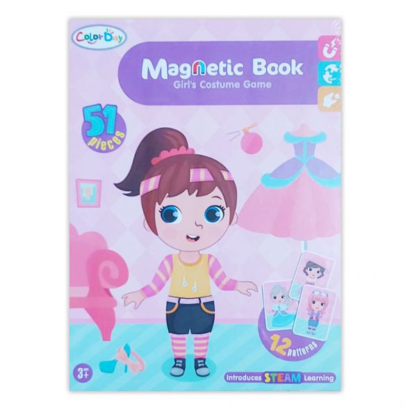 Магнитна книга Raya Toys Дрехи за момиче 51 части 63002