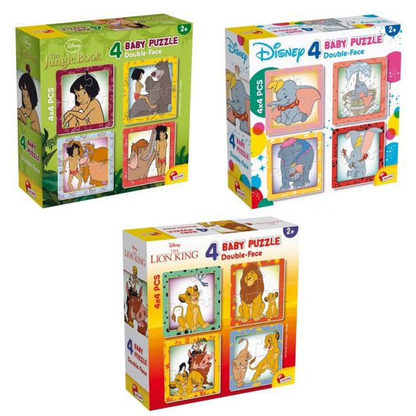 Детски пъзел Lisciani Disney Classic двулицев 4x4ч.