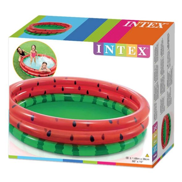 Надуваем басейн INTEX Диня 168х38 см.