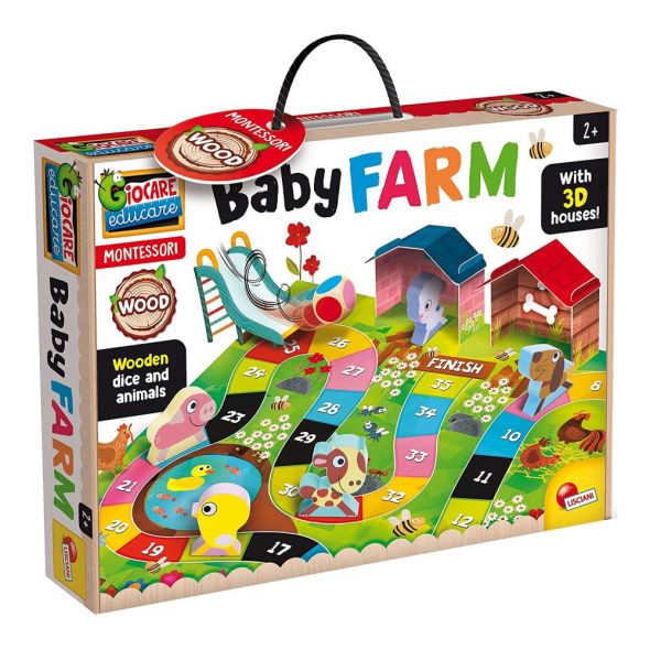 Дървена игра Lisciani Montesori Baby Farm 85873