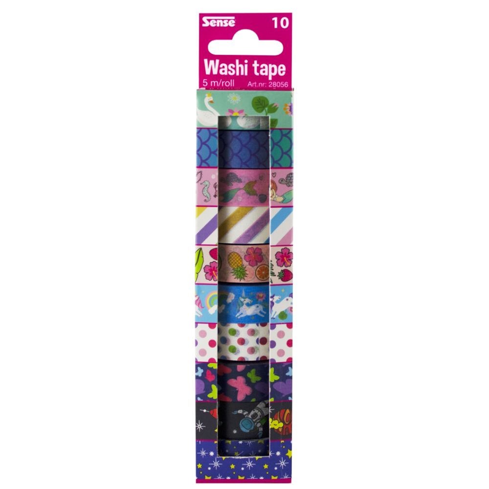 Декоративно тиксo WASHI TAPE, комплект 10 бр.
