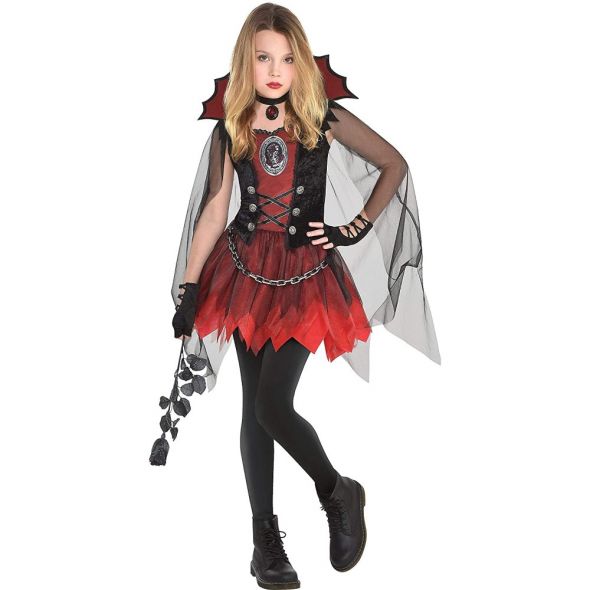 Детски карнавален костюм Amscan Dark Vamp Girl 4-8 години