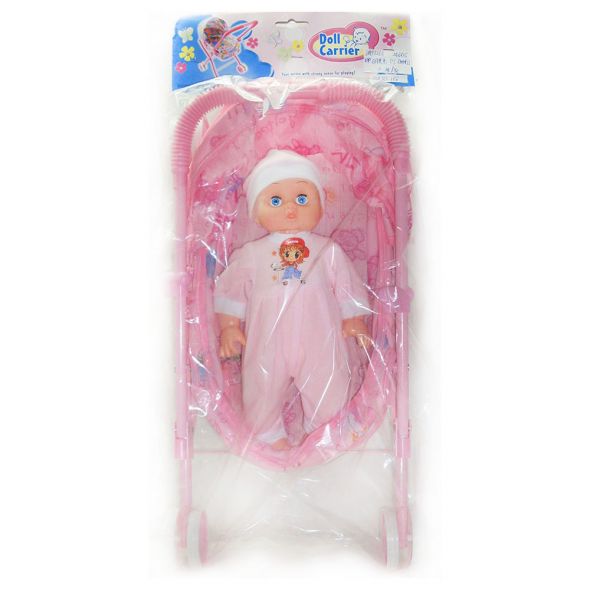 Количка за кукли с бебе Raya Toys 24881G
