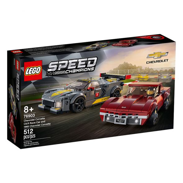 Конструктор LEGO Speed Champions Chevrolet Corvette C8.R и 1968 76903
