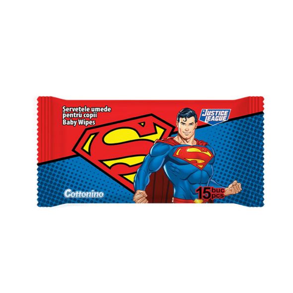 Мокри кърпи Cottonino JL Superman 15 бр.