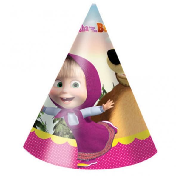 Парти шапки Procos Masha and The Bear 6 бр.