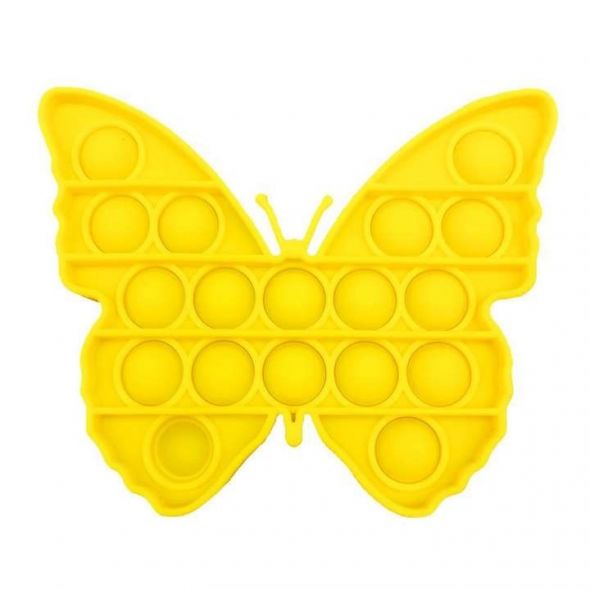 Анти-стрес игра Pop It Fidget Пеперуда, Жълт