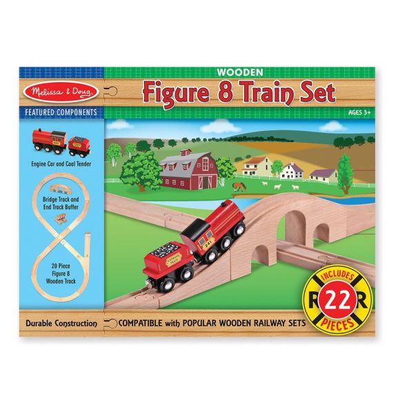 Дървена влакова композиция Melissa and Doug 22 части 10703