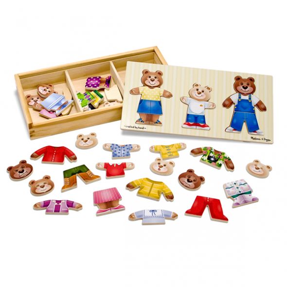 Дървени мечета с дрехи Melissa and Doug 13770